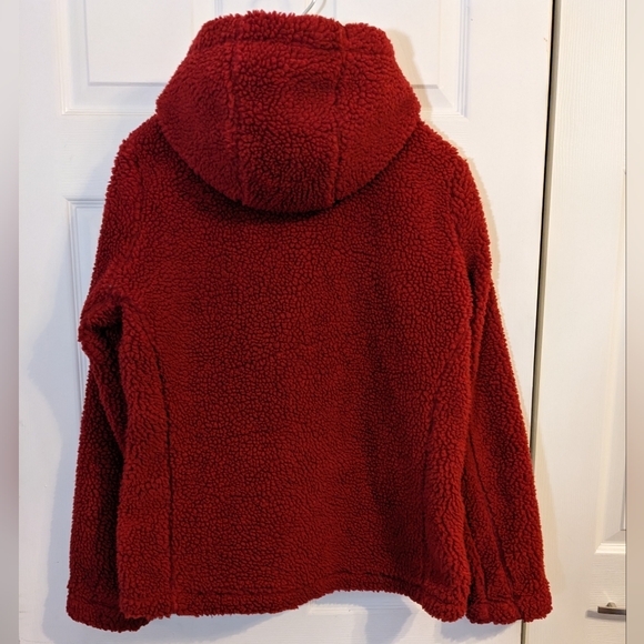 Eddie Bauer NWOT Women's Red Chilali Fleece Full-Zip Hoodie - Picture 4 of 6